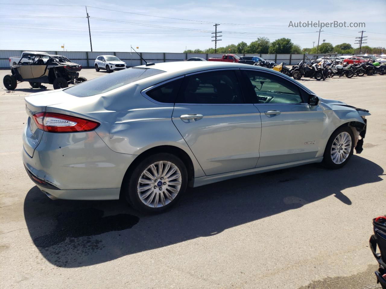 2013 Ford Fusion Se Hybrid Turquoise vin: 3FA6P0LU5DR178034