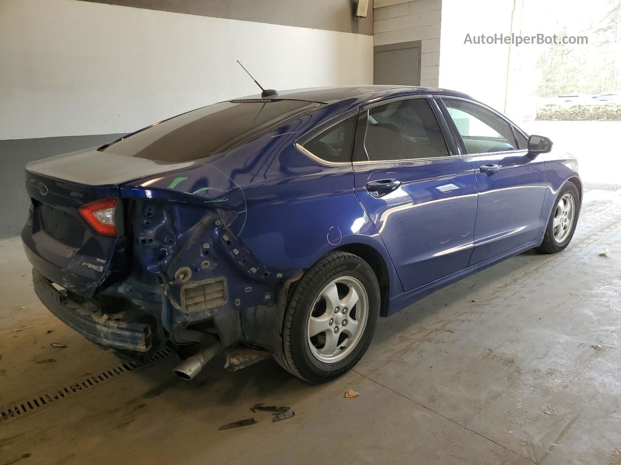 2013 Ford Fusion Se Hybrid Blue vin: 3FA6P0LU5DR249717