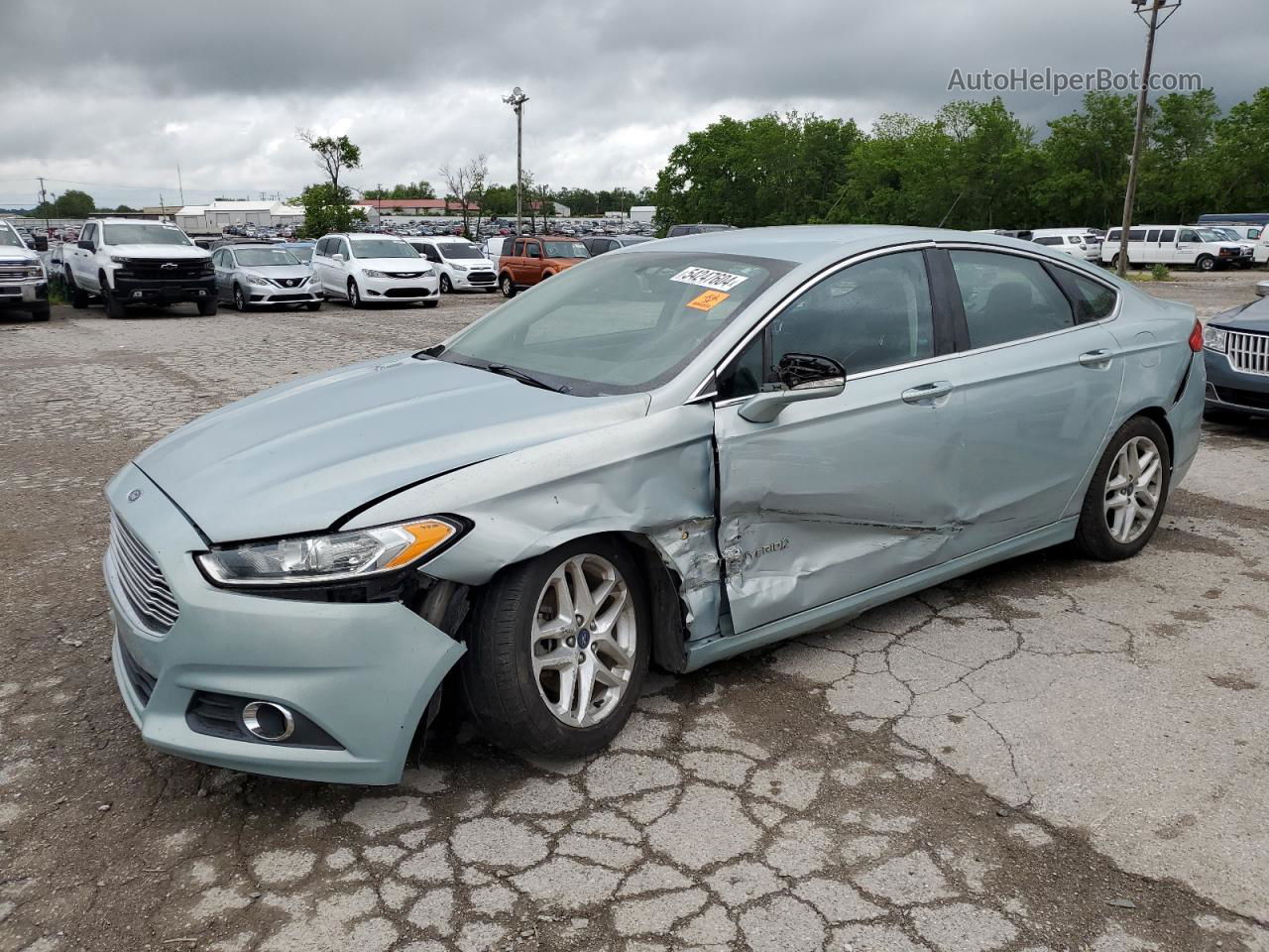 2013 Ford Fusion Se Hybrid Turquoise vin: 3FA6P0LU5DR259941