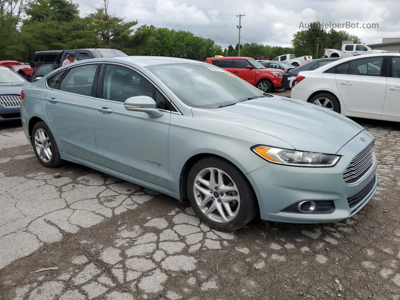 2013 Ford Fusion Se Hybrid Turquoise vin: 3FA6P0LU5DR259941