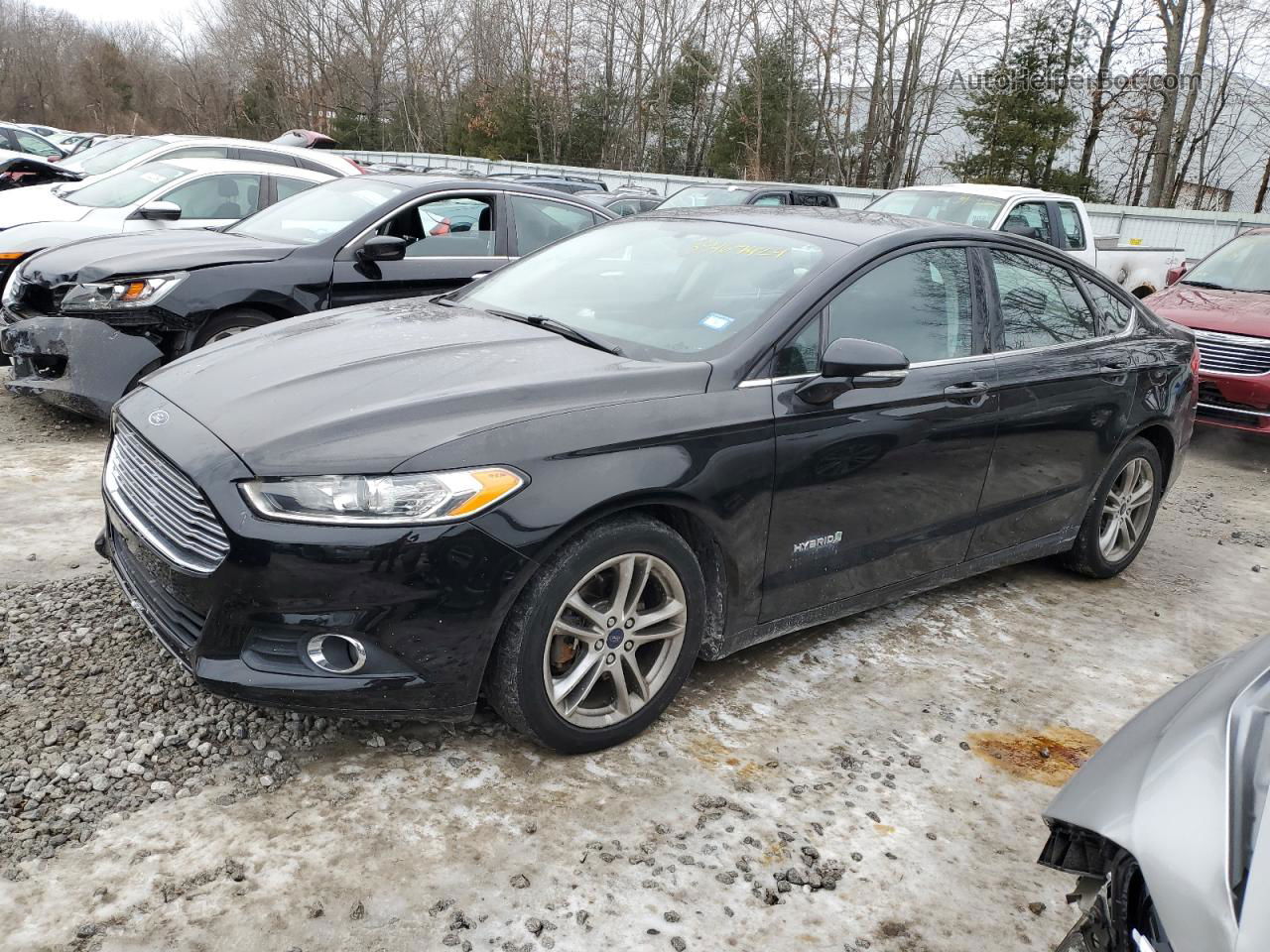 2015 Ford Fusion Se Hybrid Черный vin: 3FA6P0LU5FR215649