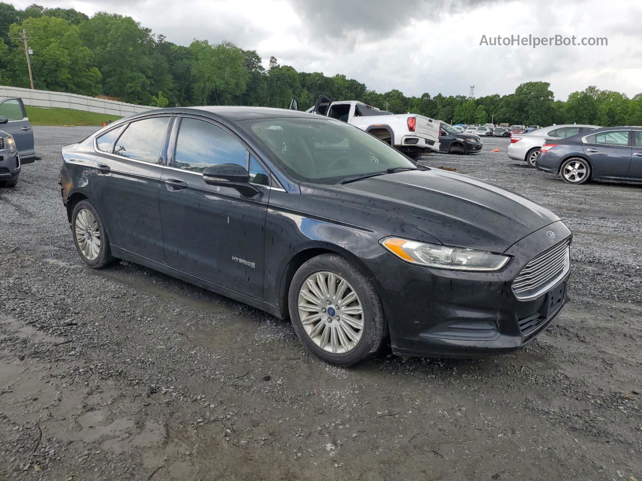 2016 Ford Fusion Se Hybrid Black vin: 3FA6P0LU5GR389044