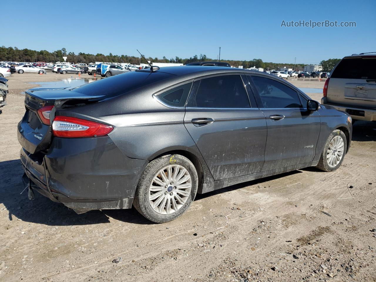 2016 Ford Fusion Se Hybrid Gray vin: 3FA6P0LU5GR405923