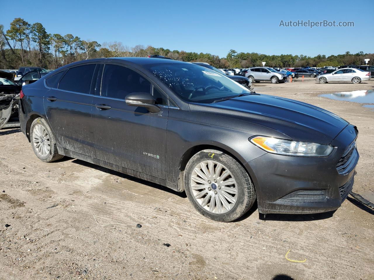 2016 Ford Fusion Se Hybrid Gray vin: 3FA6P0LU5GR405923