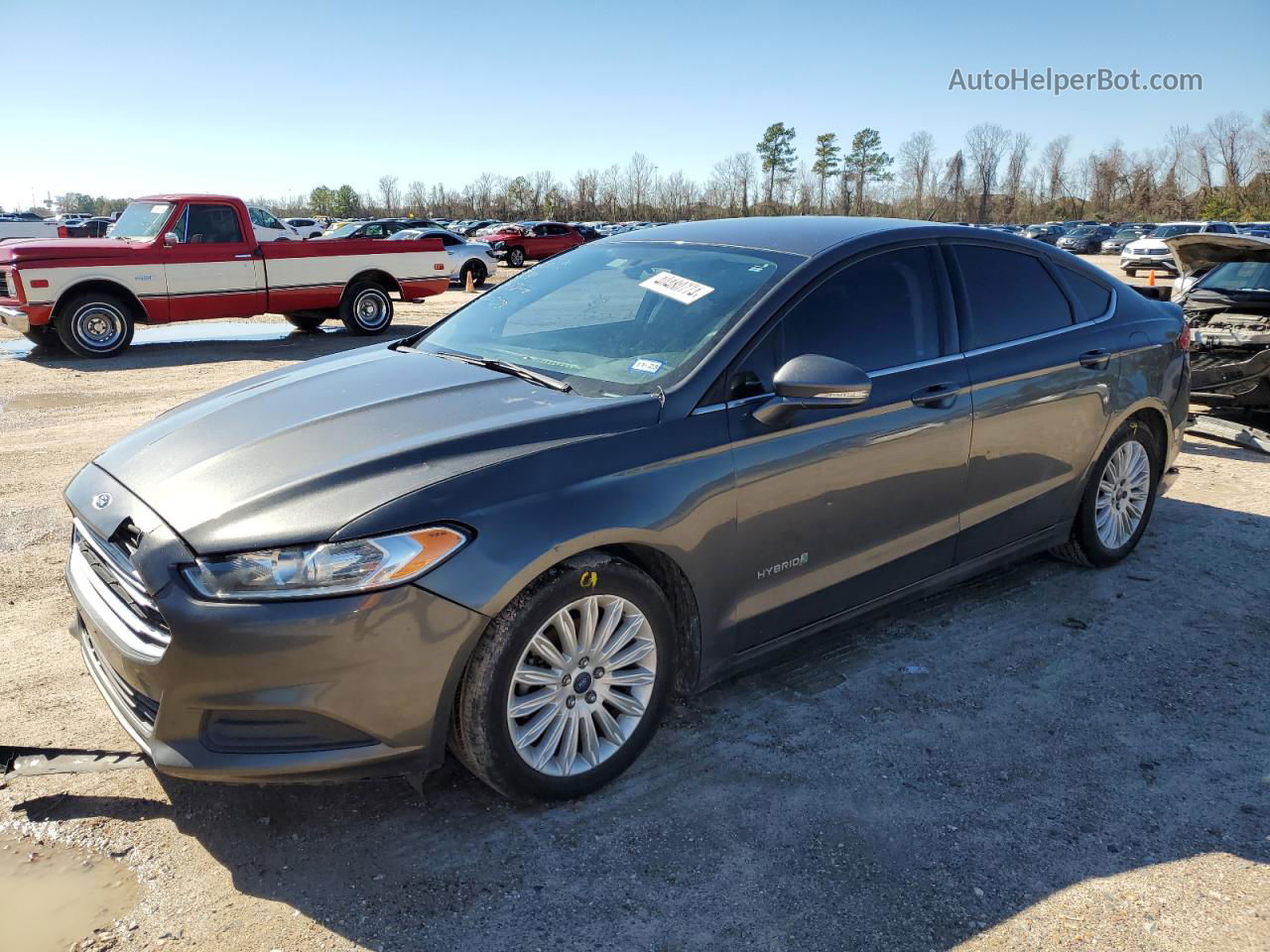 2016 Ford Fusion Se Hybrid Gray vin: 3FA6P0LU5GR405923