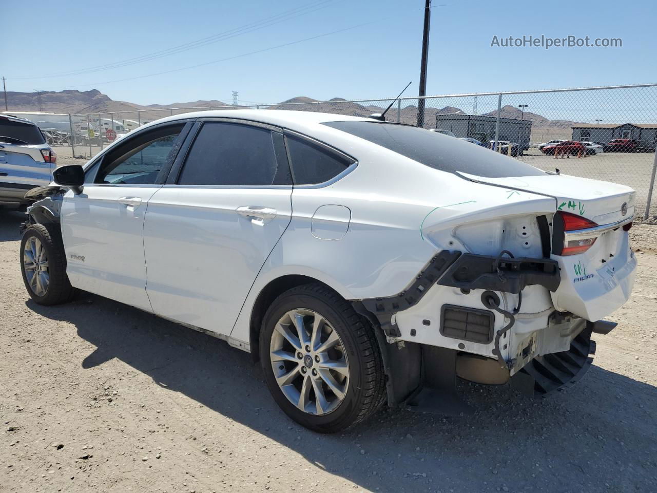 2017 Ford Fusion Se Hybrid White vin: 3FA6P0LU5HR307007