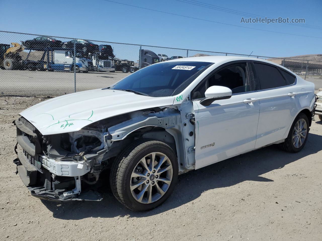 2017 Ford Fusion Se Hybrid White vin: 3FA6P0LU5HR307007