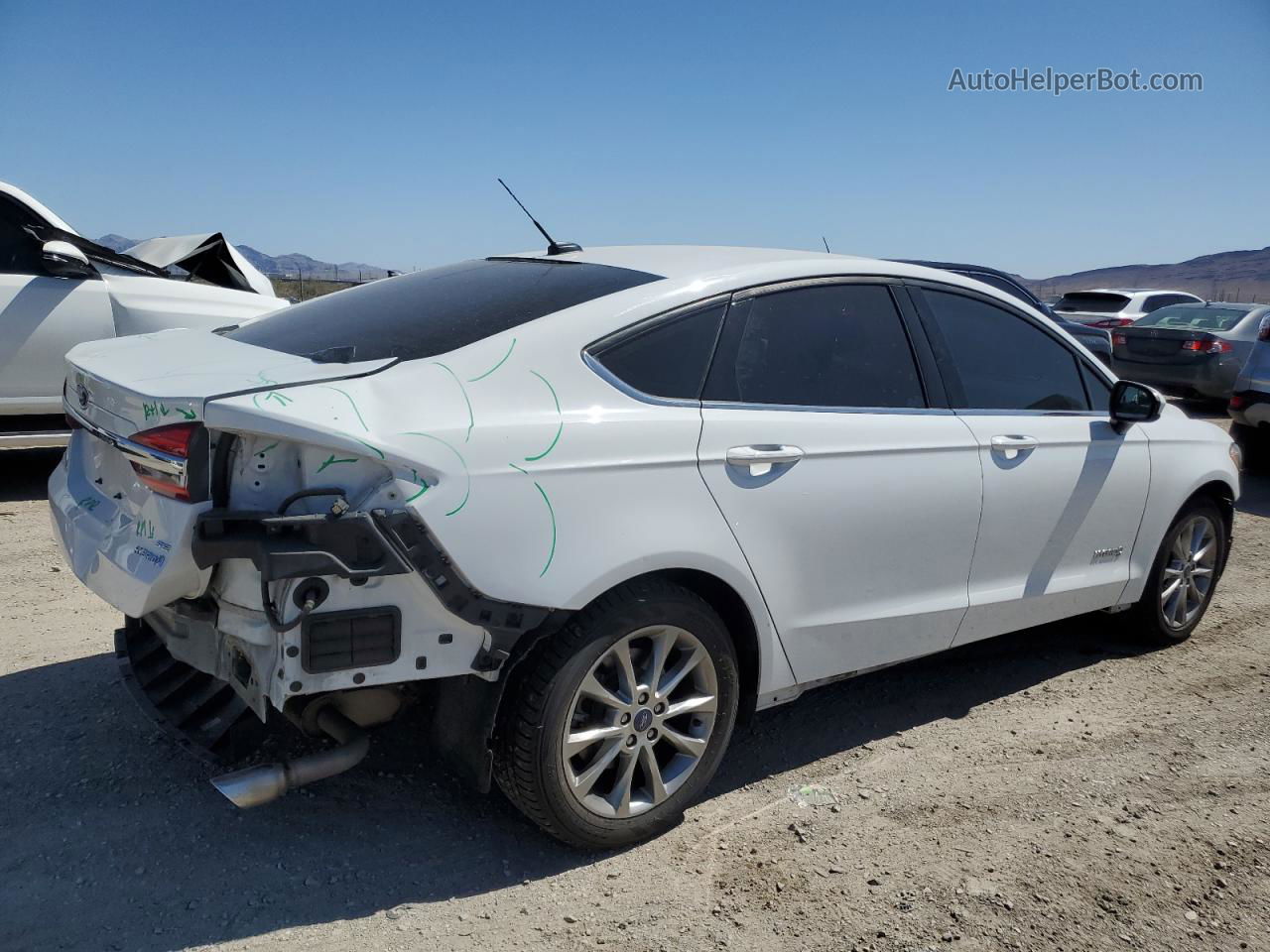 2017 Ford Fusion Se Hybrid White vin: 3FA6P0LU5HR307007