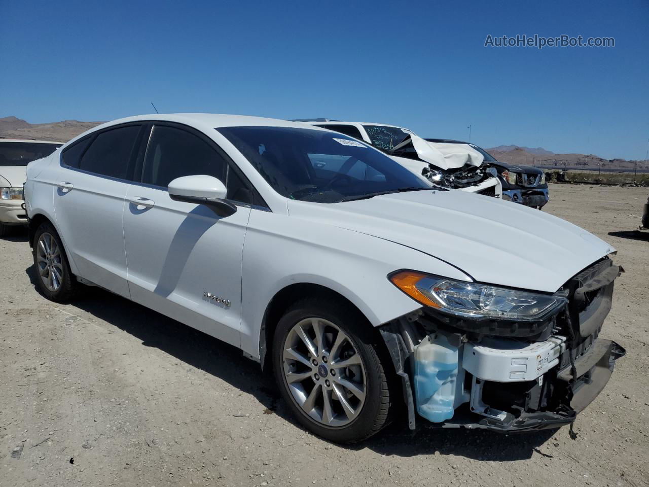 2017 Ford Fusion Se Hybrid White vin: 3FA6P0LU5HR307007