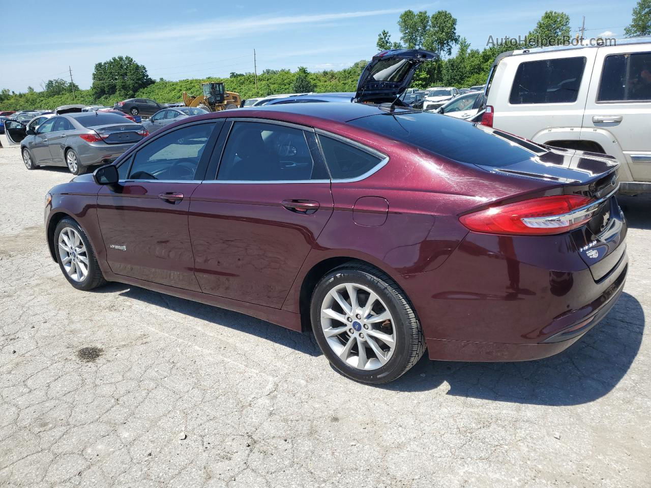 2017 Ford Fusion Se Hybrid Burgundy vin: 3FA6P0LU5HR347698