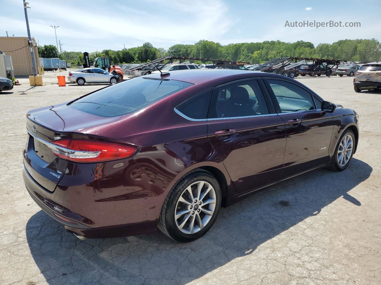 2017 Ford Fusion Se Hybrid Burgundy vin: 3FA6P0LU5HR347698