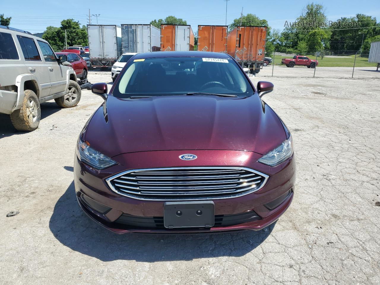 2017 Ford Fusion Se Hybrid Burgundy vin: 3FA6P0LU5HR347698