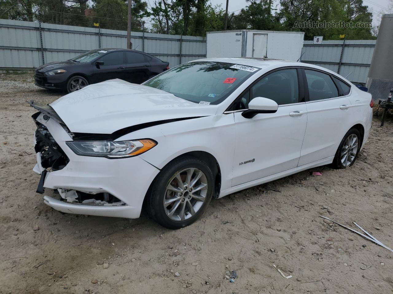 2017 Ford Fusion Se Hybrid White vin: 3FA6P0LU5HR373959