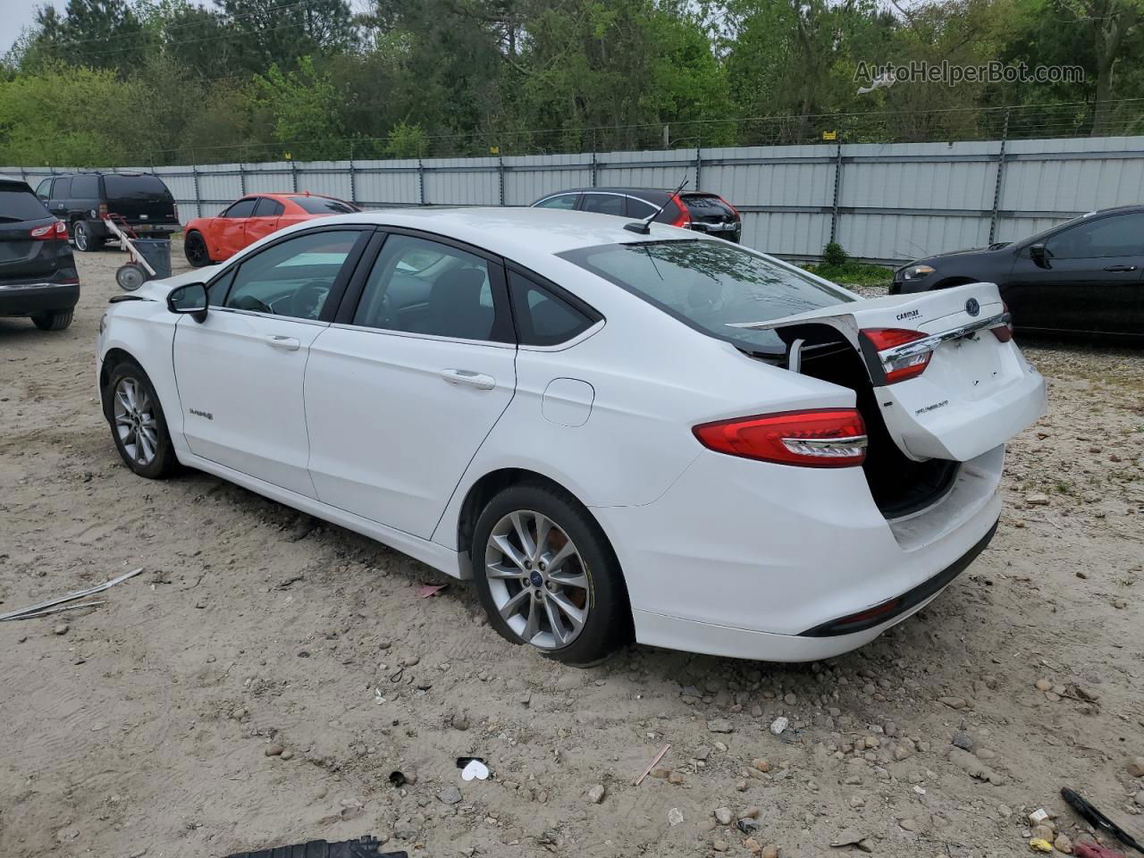 2017 Ford Fusion Se Hybrid White vin: 3FA6P0LU5HR373959