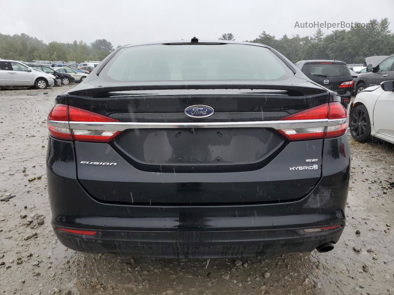 2018 Ford Fusion Se Hybrid Black vin: 3FA6P0LU5JR103054