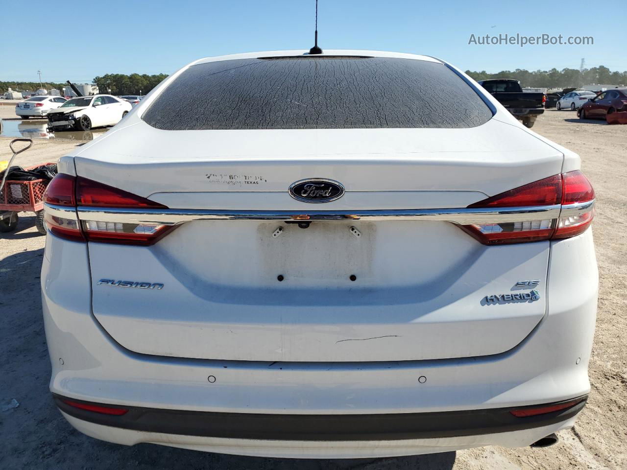 2018 Ford Fusion Se Hybrid White vin: 3FA6P0LU5JR129640