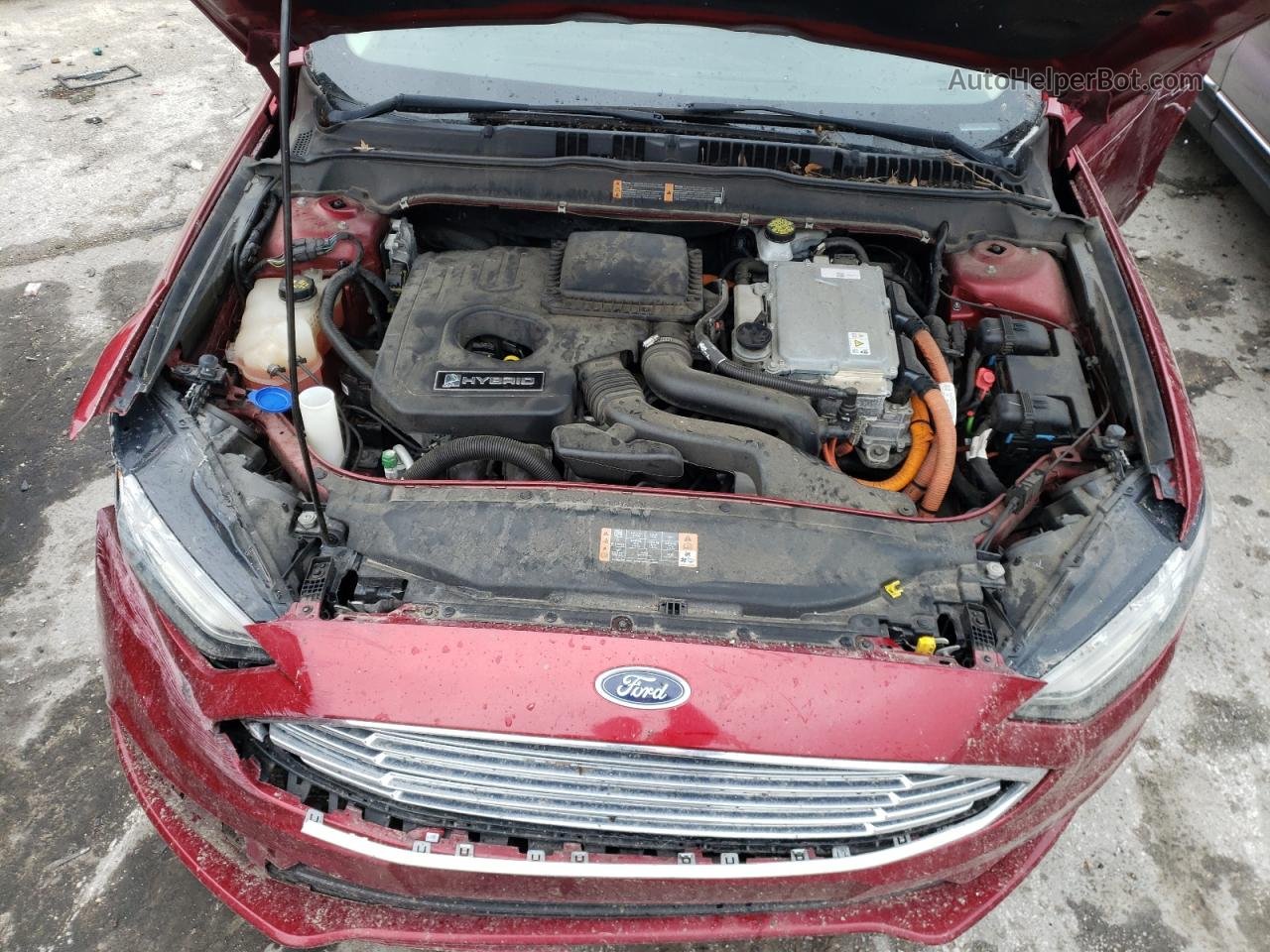 2018 Ford Fusion Se Hybrid Red vin: 3FA6P0LU5JR152495