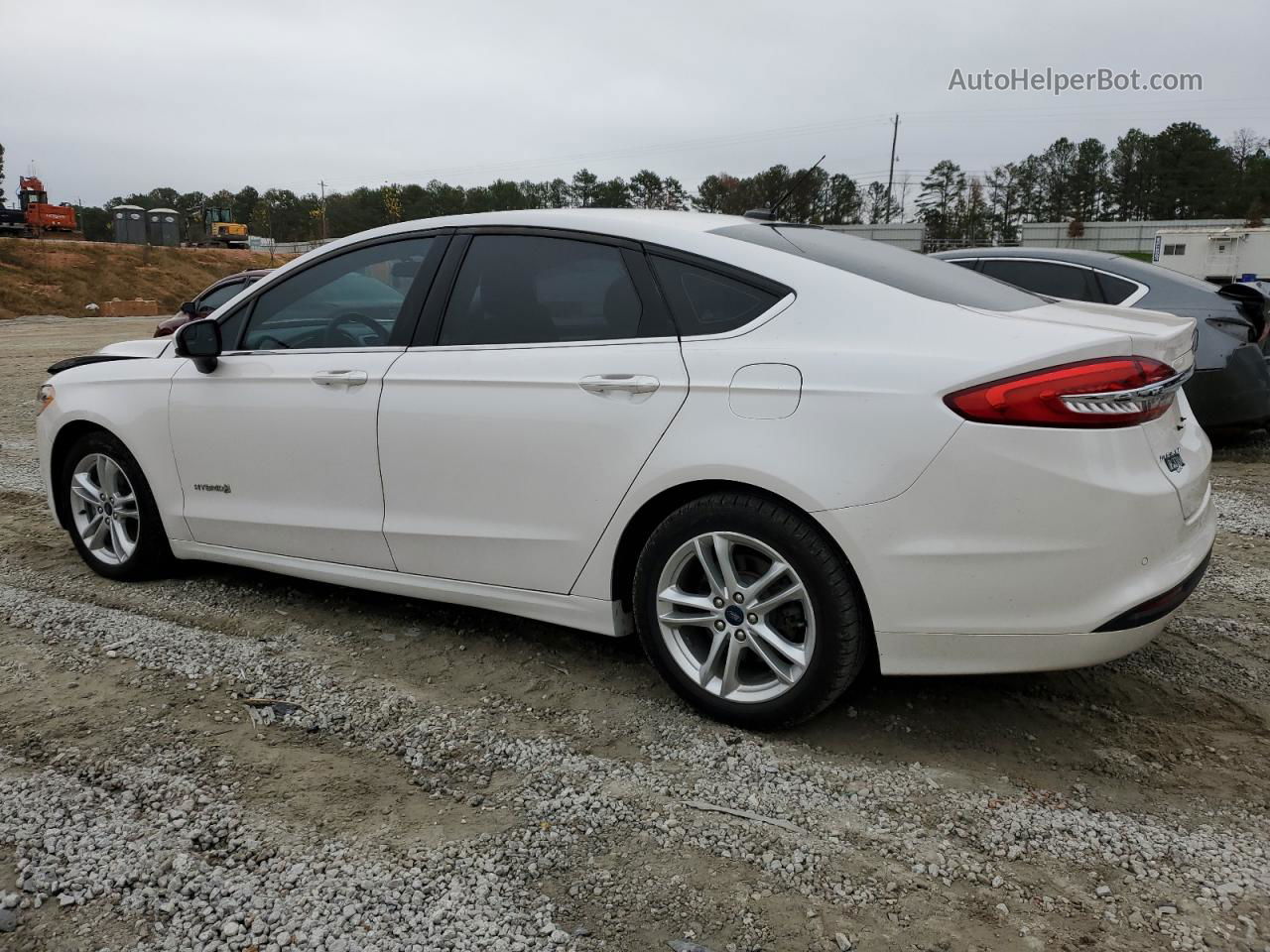 2018 Ford Fusion Se Hybrid White vin: 3FA6P0LU5JR210489