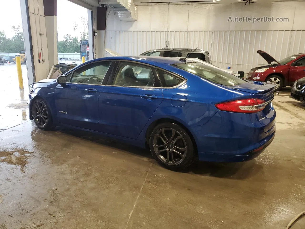 2018 Ford Fusion Se Hybrid Синий vin: 3FA6P0LU5JR234078