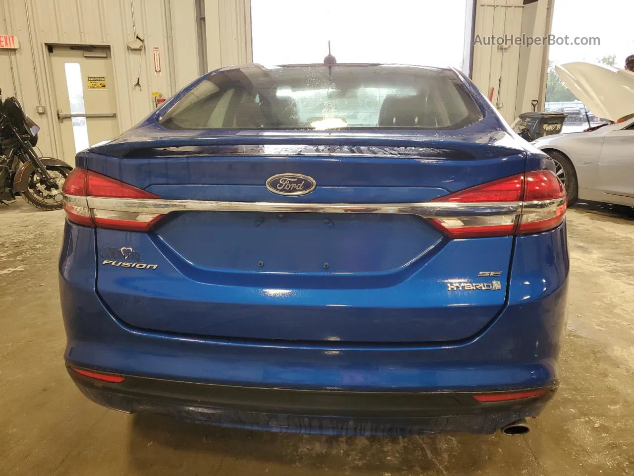 2018 Ford Fusion Se Hybrid Синий vin: 3FA6P0LU5JR234078