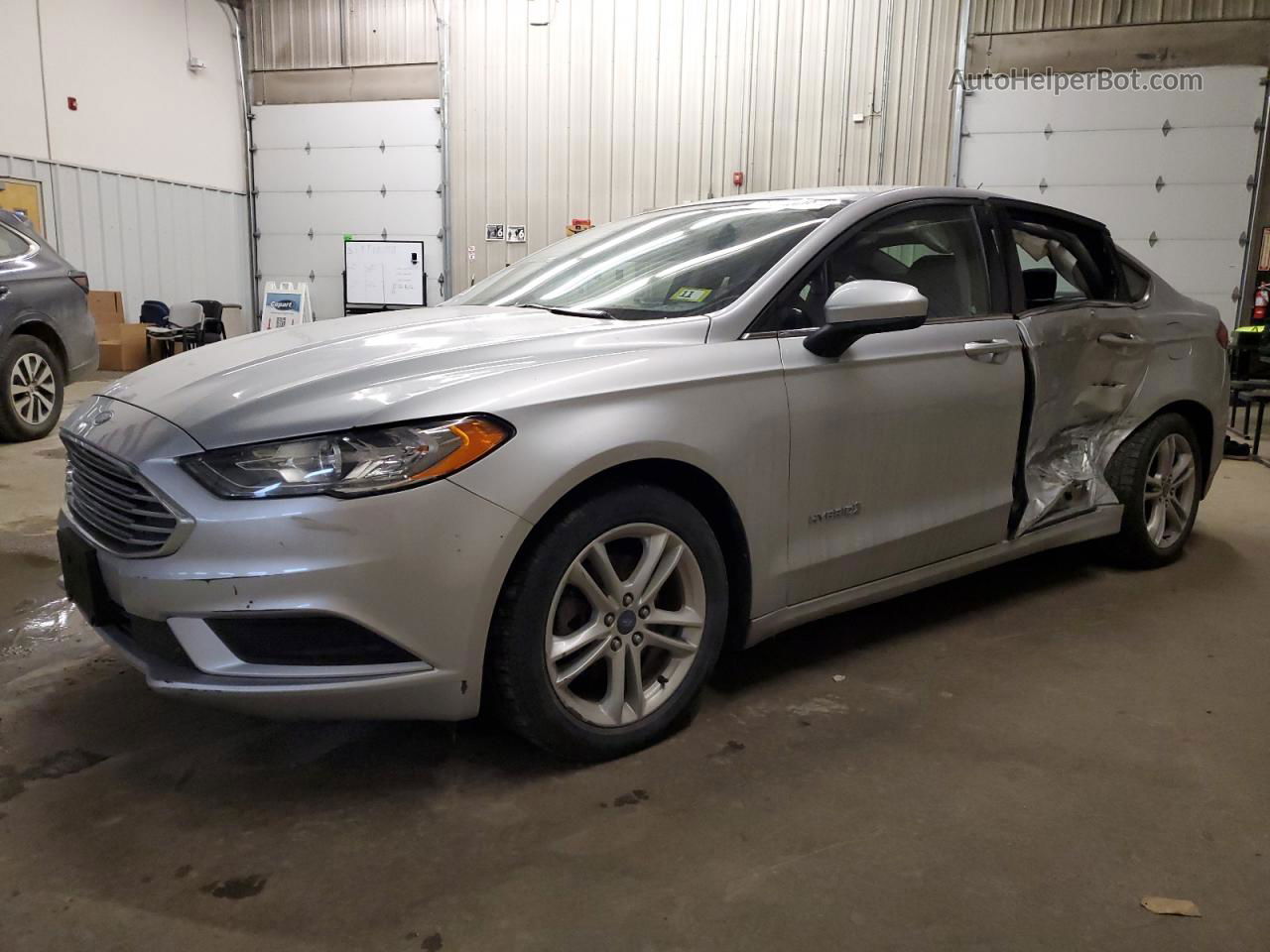 2018 Ford Fusion Se Hybrid Silver vin: 3FA6P0LU5JR248627