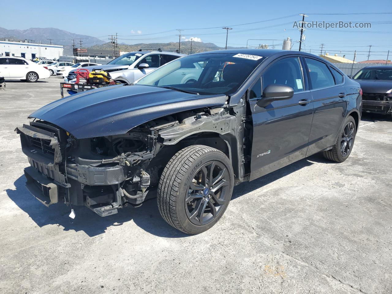 2018 Ford Fusion Se Hybrid Gray vin: 3FA6P0LU5JR274614