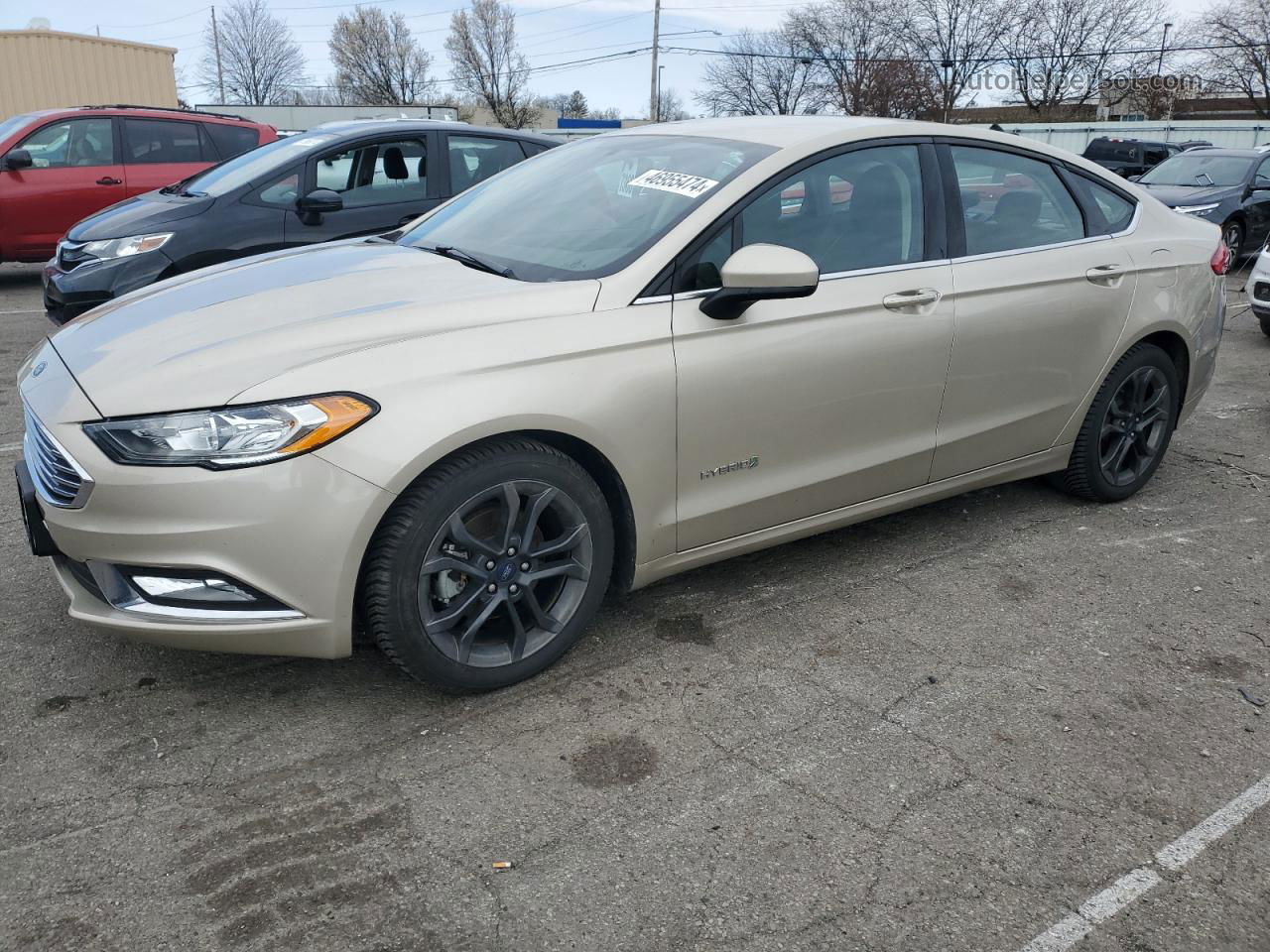 2018 Ford Fusion Se Hybrid Золотой vin: 3FA6P0LU5JR284107