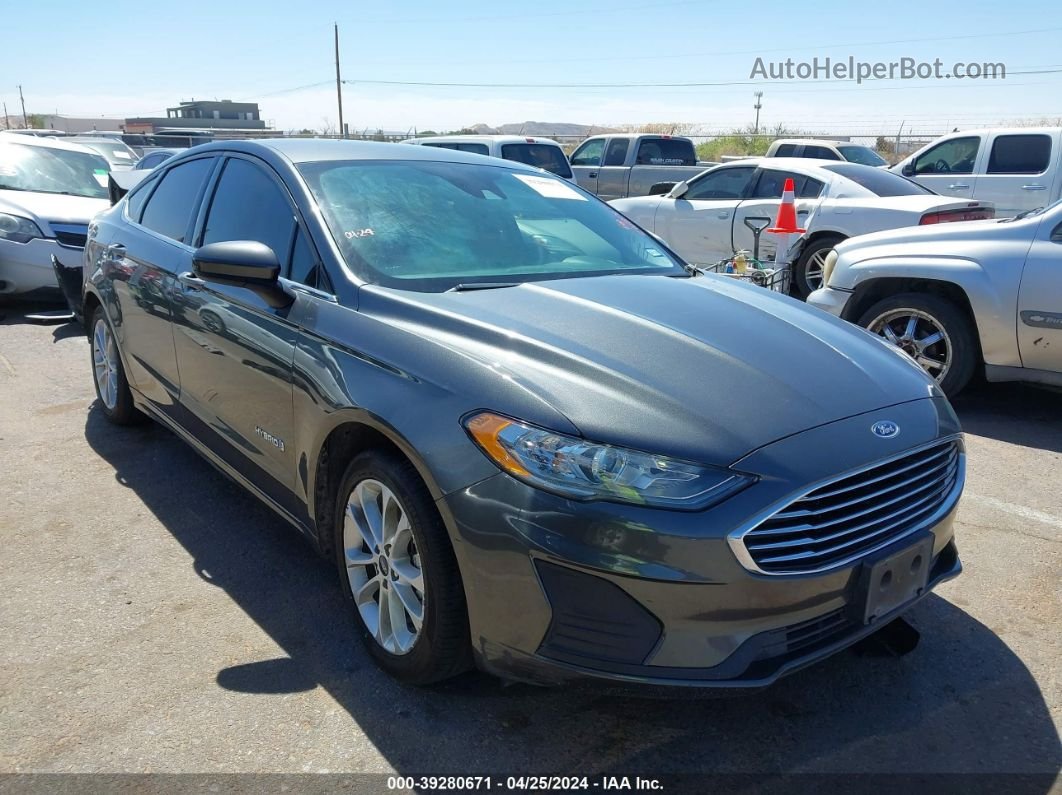 2019 Ford Fusion Hybrid Se Gray vin: 3FA6P0LU5KR105761