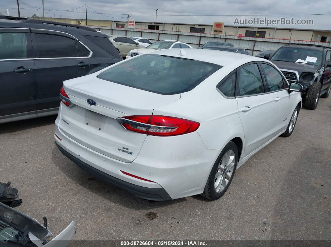 2019 Ford Fusion Hybrid Se Белый vin: 3FA6P0LU5KR151882