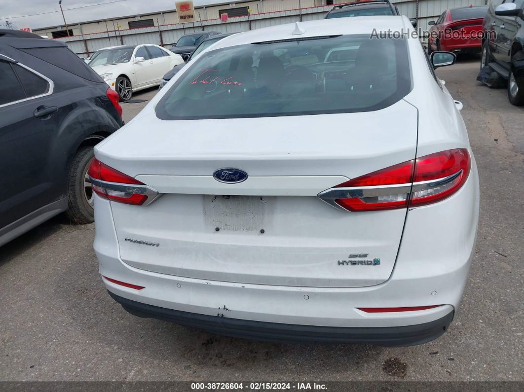 2019 Ford Fusion Hybrid Se Белый vin: 3FA6P0LU5KR151882