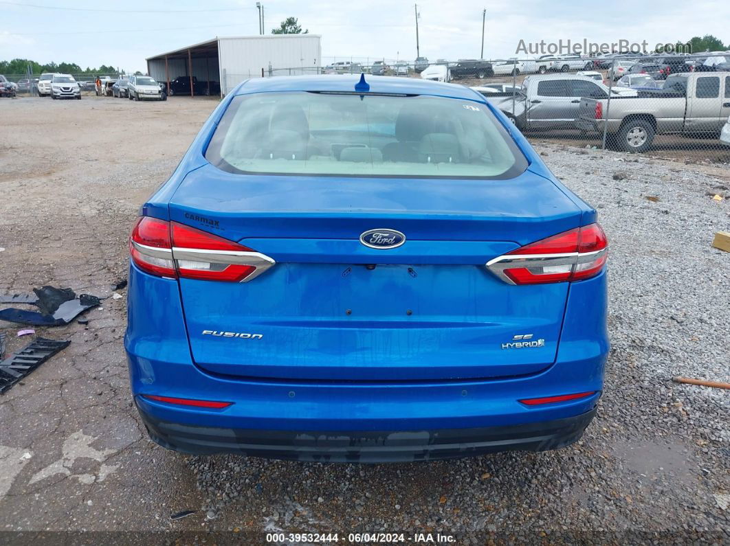 2019 Ford Fusion Hybrid Se Blue vin: 3FA6P0LU5KR207450