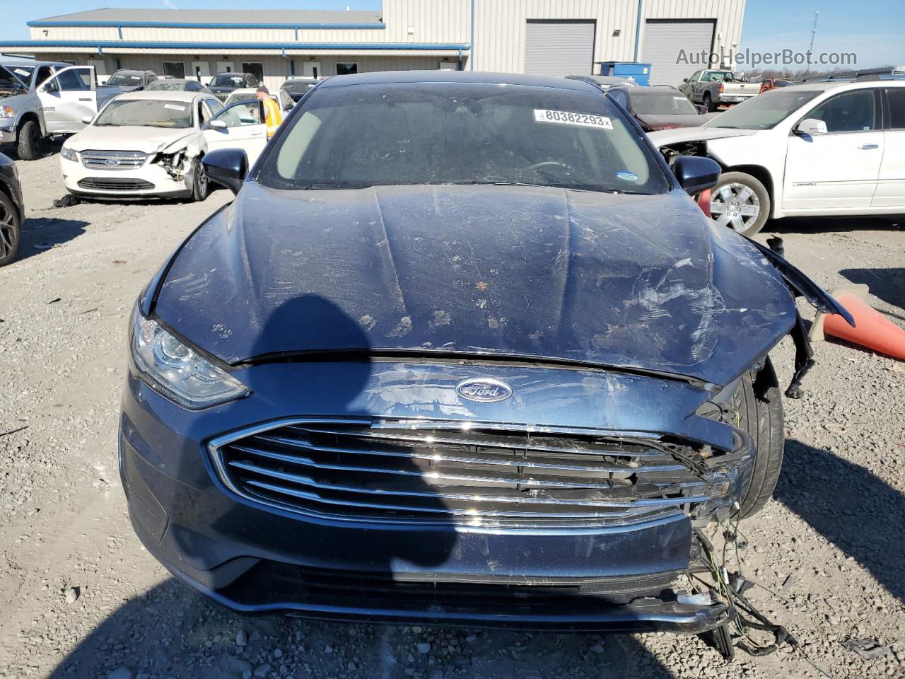 2019 Ford Fusion Se Blue vin: 3FA6P0LU5KR220991