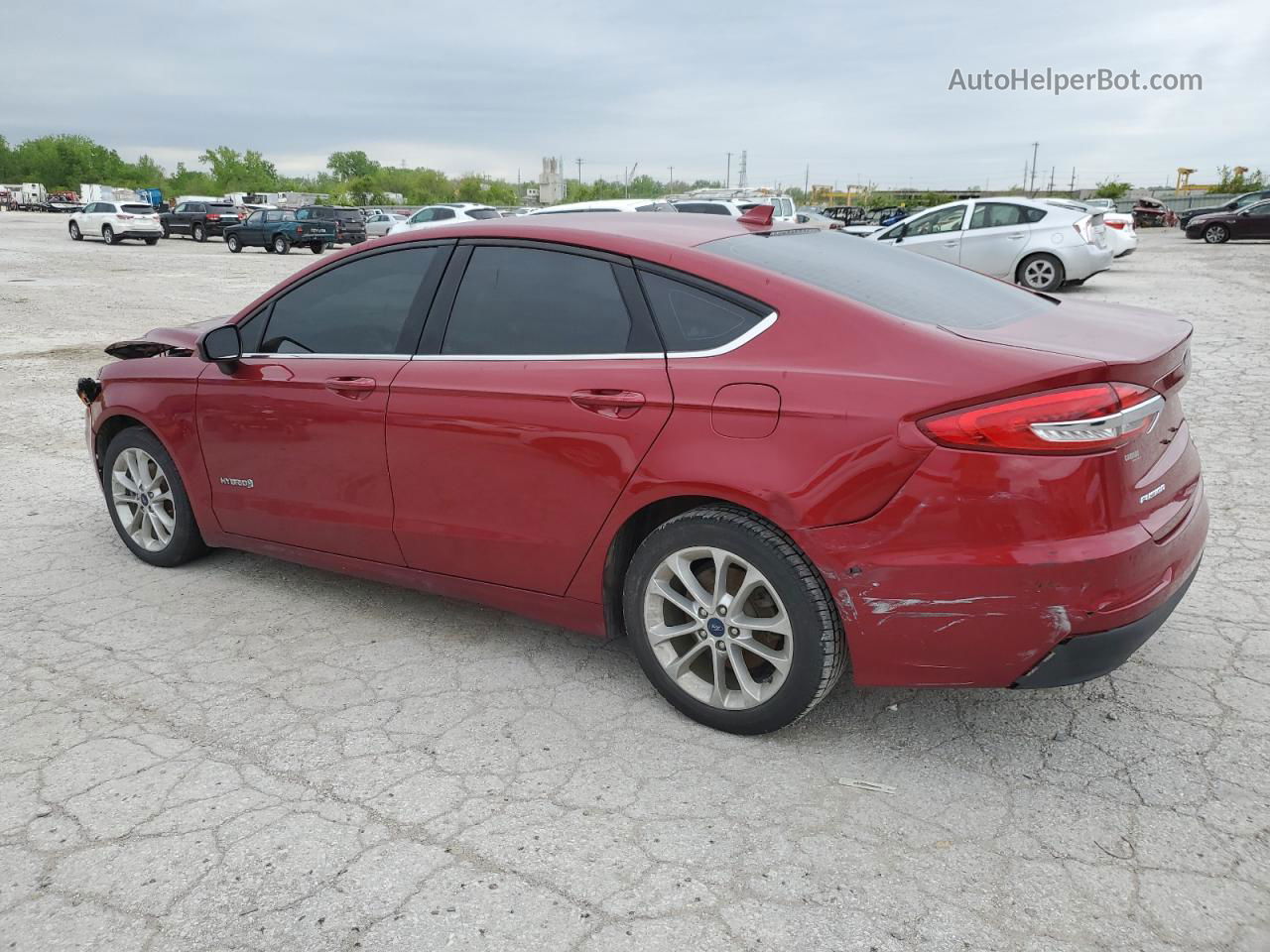 2019 Ford Fusion Se Burgundy vin: 3FA6P0LU5KR225723