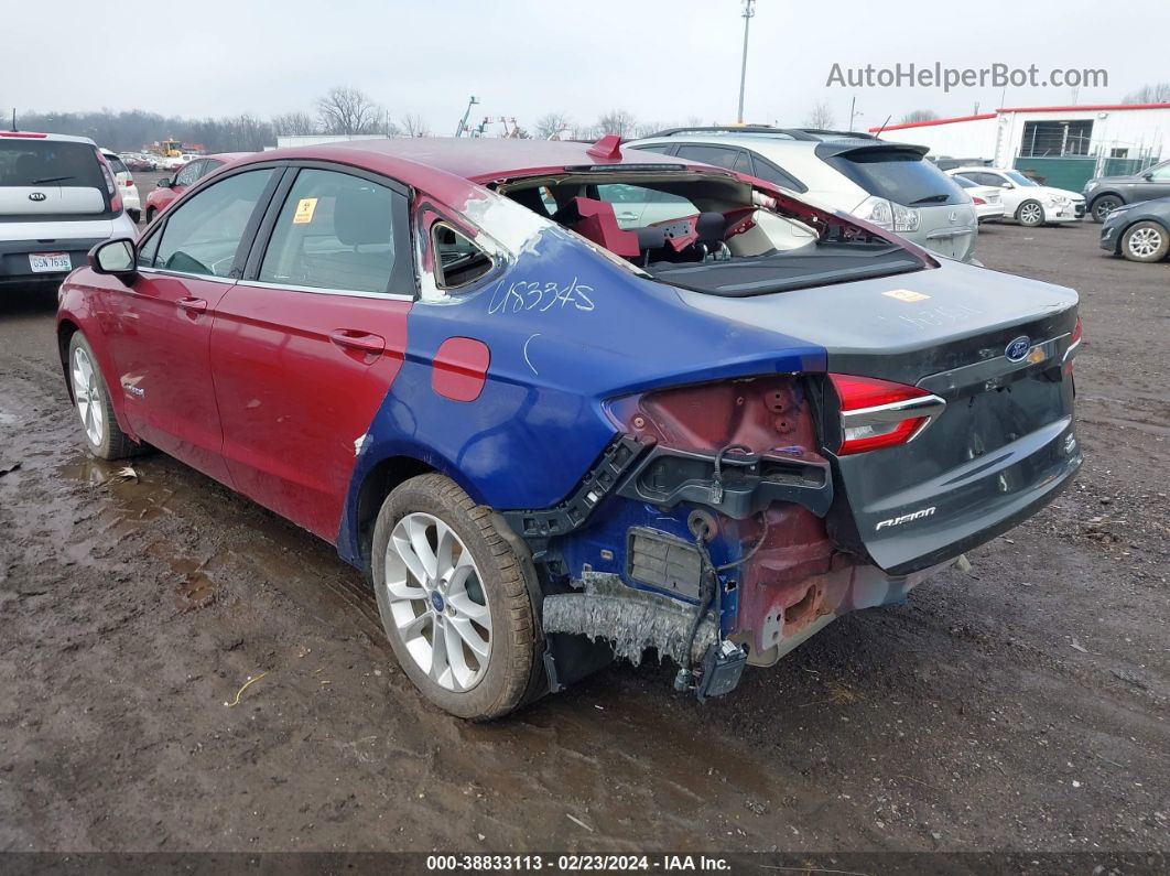 2019 Ford Fusion Hybrid Se Red vin: 3FA6P0LU5KR257071