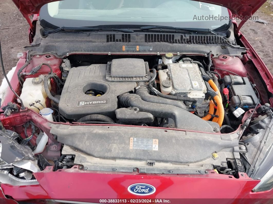 2019 Ford Fusion Hybrid Se Red vin: 3FA6P0LU5KR257071