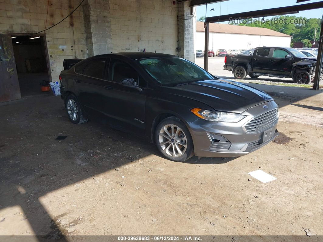 2019 Ford Fusion Hybrid Se Gray vin: 3FA6P0LU5KR257619