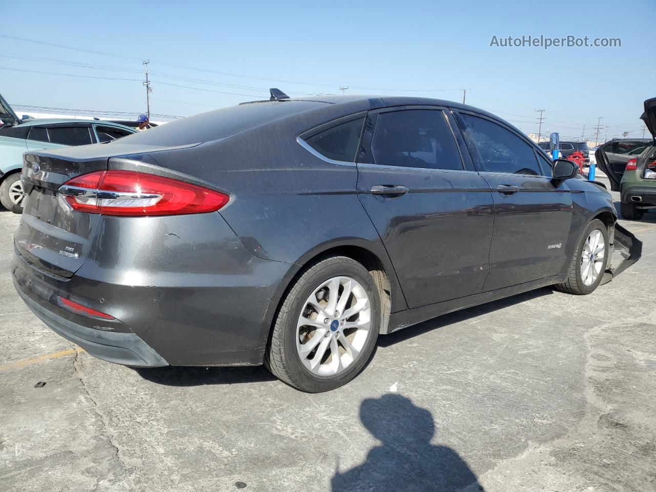 2019 Ford Fusion Se Charcoal vin: 3FA6P0LU5KR261587