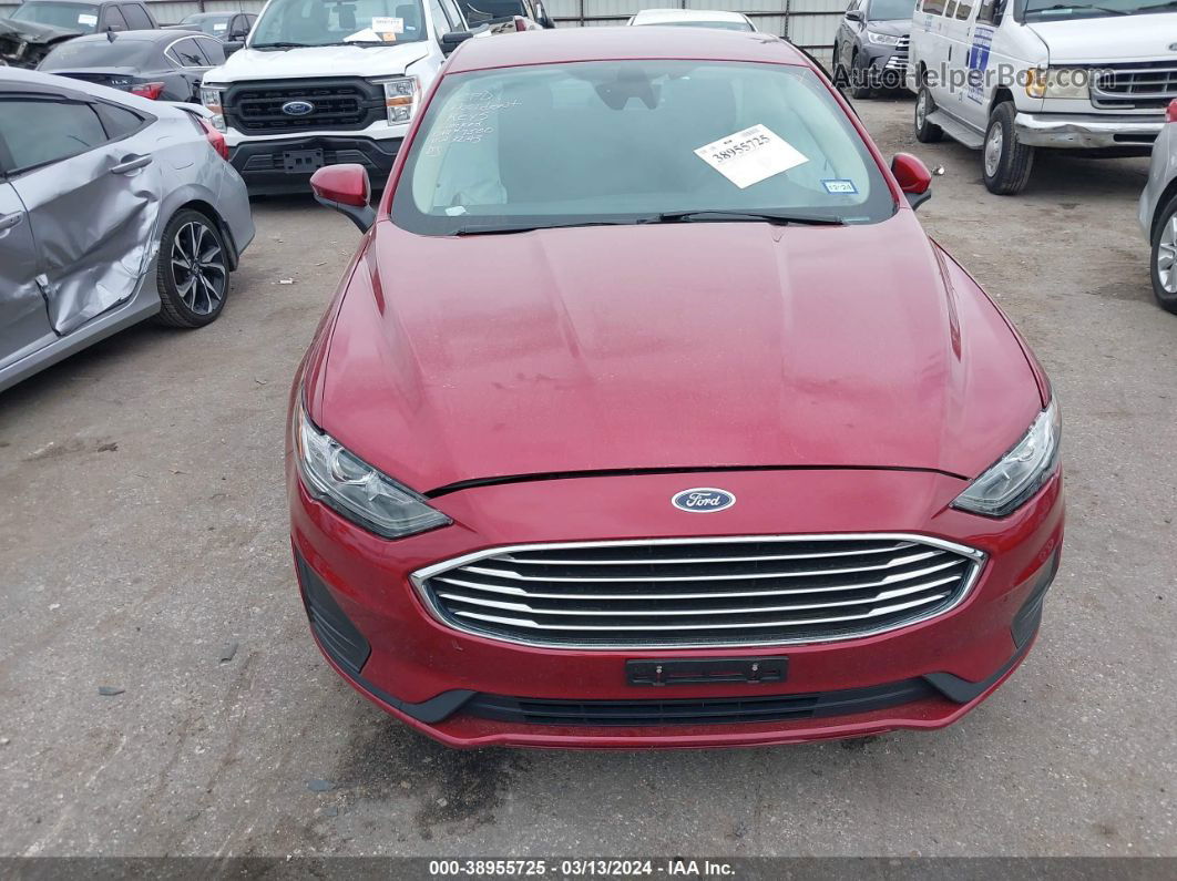 2019 Ford Fusion Hybrid Se Red vin: 3FA6P0LU5KR263243