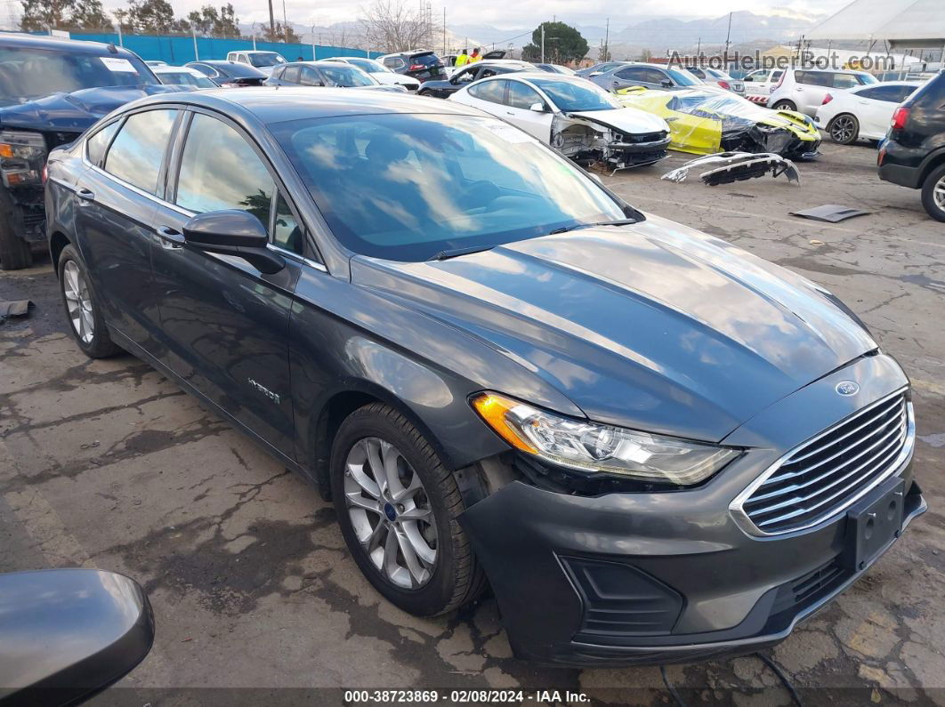 2019 Ford Fusion Hybrid Se Gray vin: 3FA6P0LU5KR272119