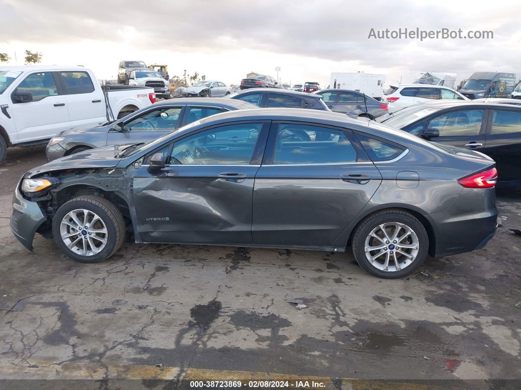 2019 Ford Fusion Hybrid Se Gray vin: 3FA6P0LU5KR272119