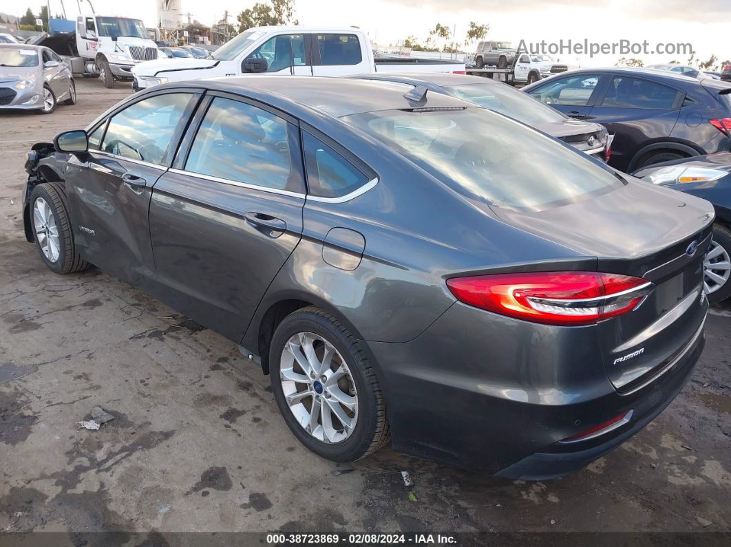 2019 Ford Fusion Hybrid Se Gray vin: 3FA6P0LU5KR272119