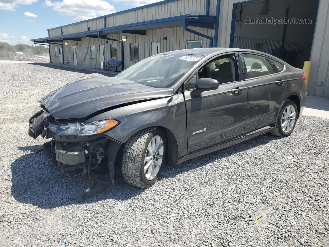 2019 Ford Fusion Se Gray vin: 3FA6P0LU5KR278454