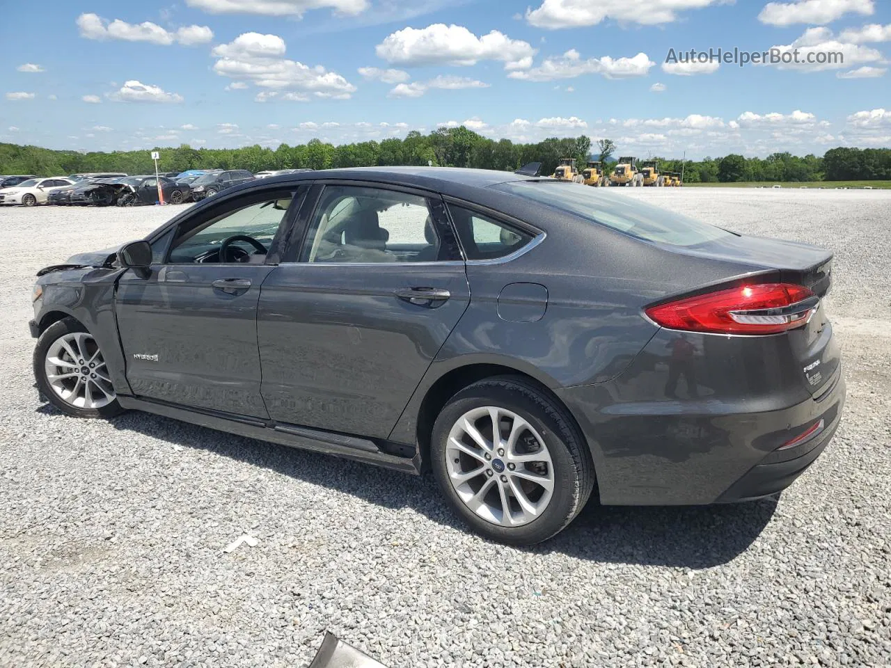 2019 Ford Fusion Se Gray vin: 3FA6P0LU5KR278454