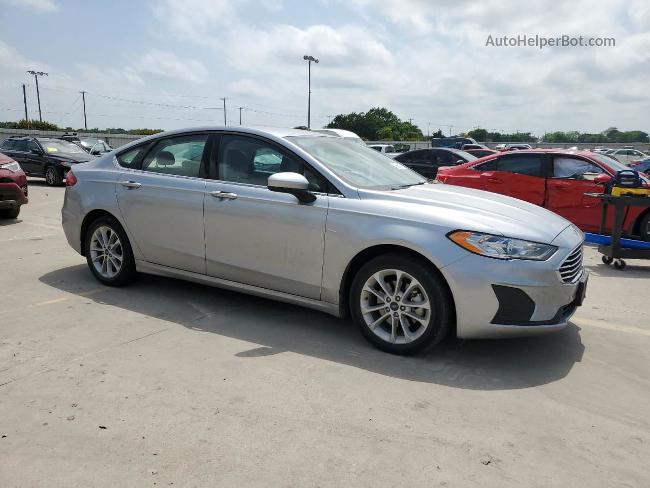 2020 Ford Fusion Se Silver vin: 3FA6P0LU5LR191722