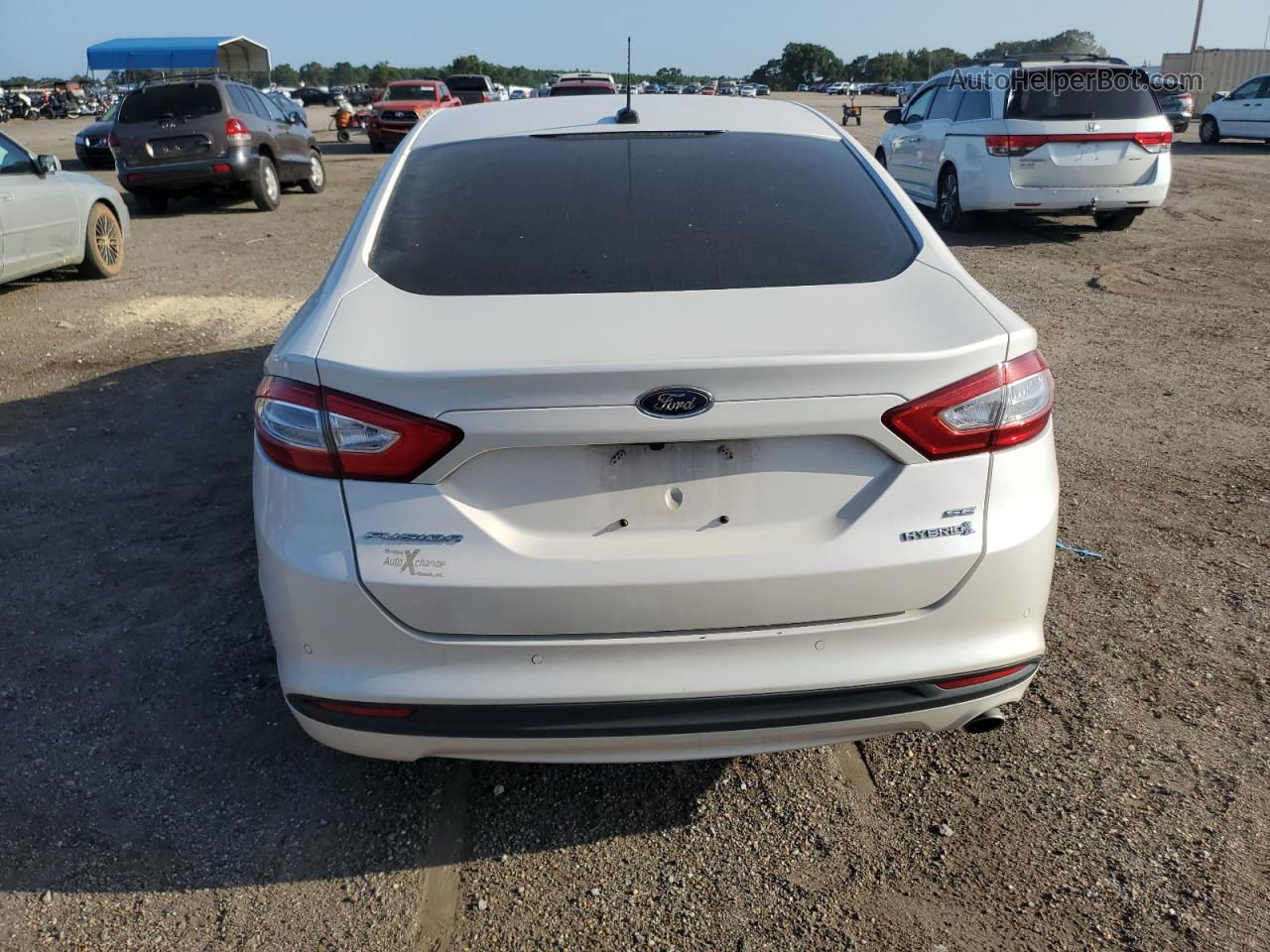 2013 Ford Fusion Se Hybrid White vin: 3FA6P0LU6DR144457