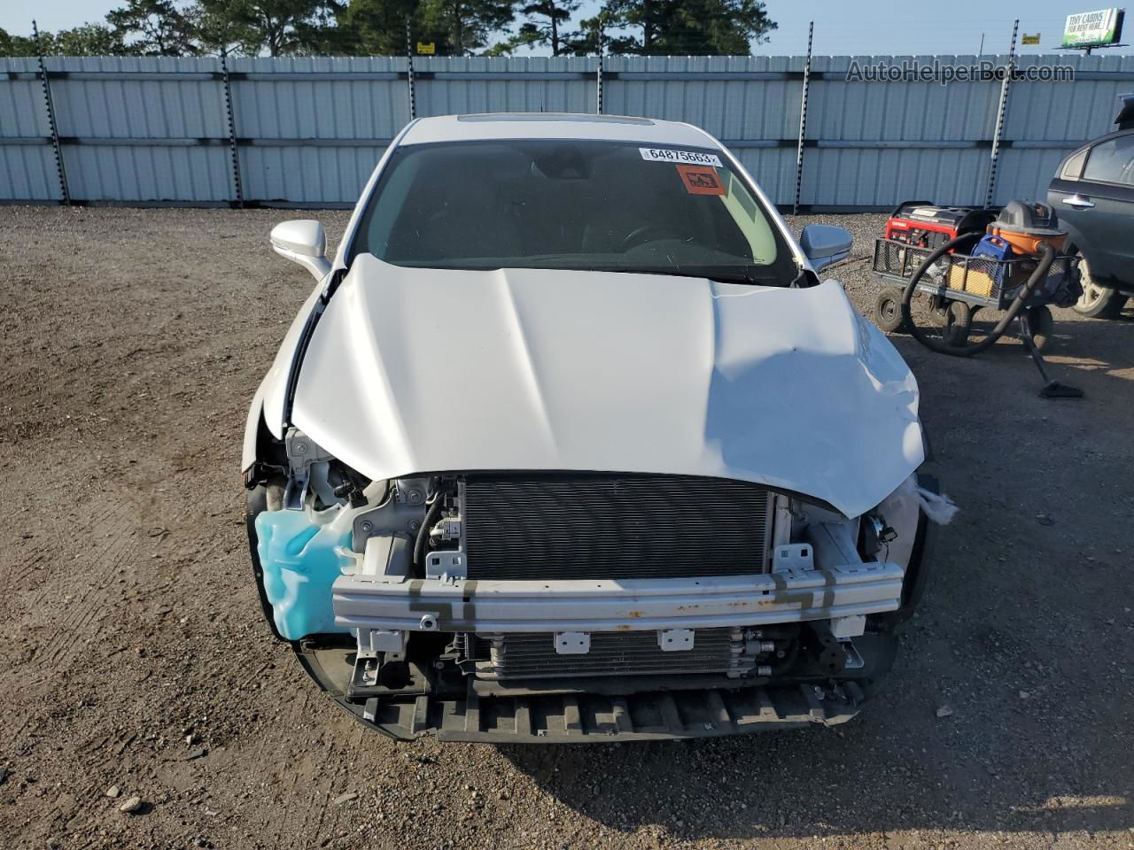 2013 Ford Fusion Se Hybrid White vin: 3FA6P0LU6DR144457