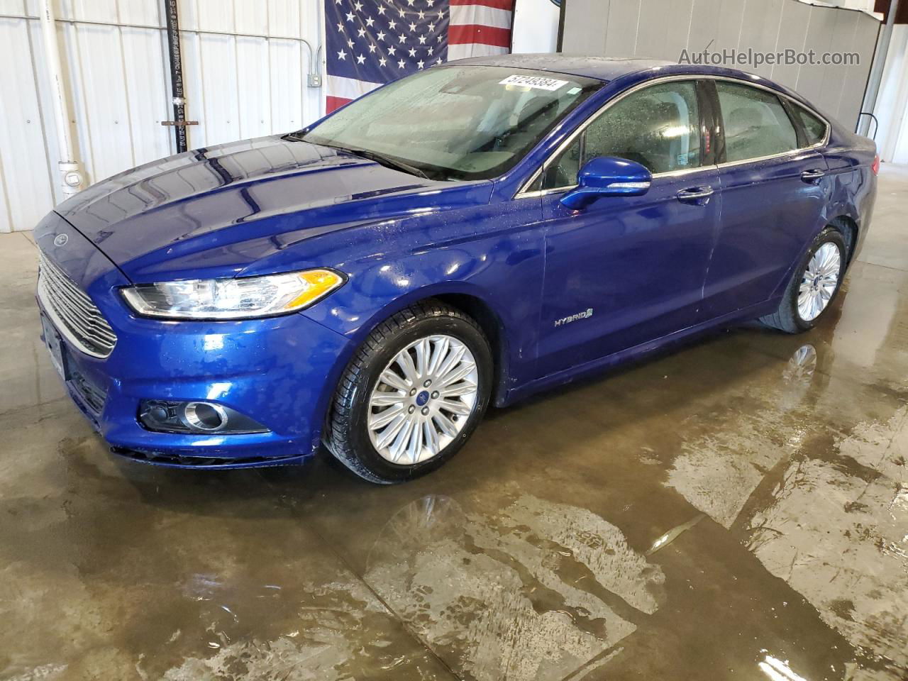 2014 Ford Fusion Se Hybrid Blue vin: 3FA6P0LU6ER234421