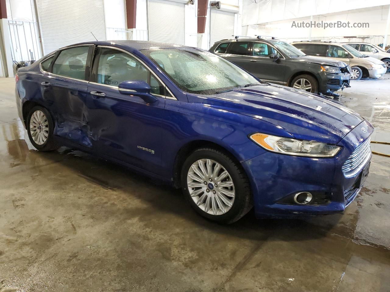 2014 Ford Fusion Se Hybrid Blue vin: 3FA6P0LU6ER234421