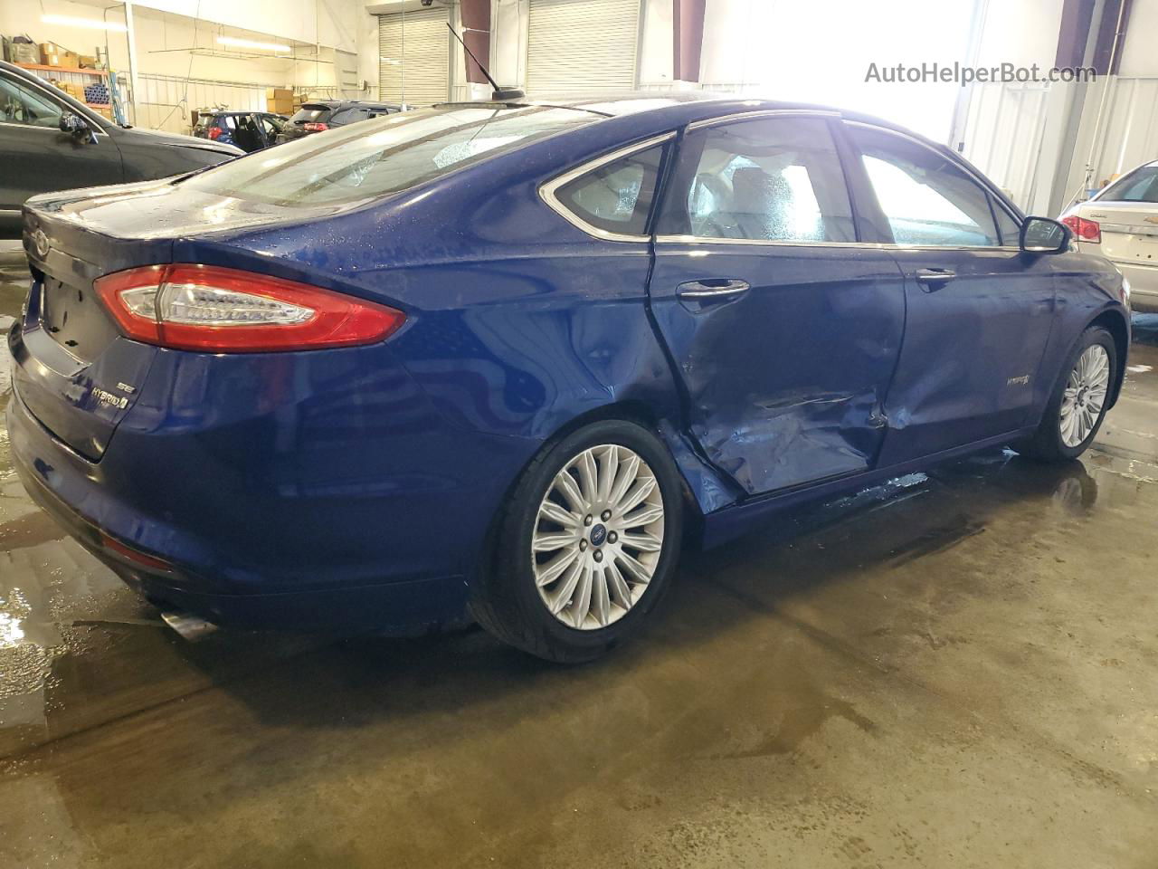 2014 Ford Fusion Se Hybrid Blue vin: 3FA6P0LU6ER234421