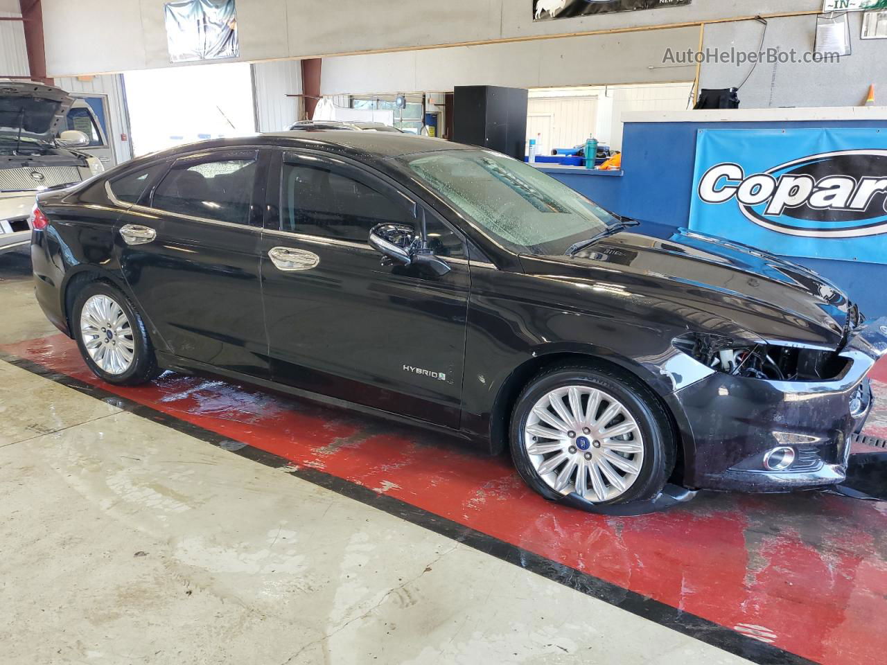 2014 Ford Fusion Se Hybrid Black vin: 3FA6P0LU6ER260338